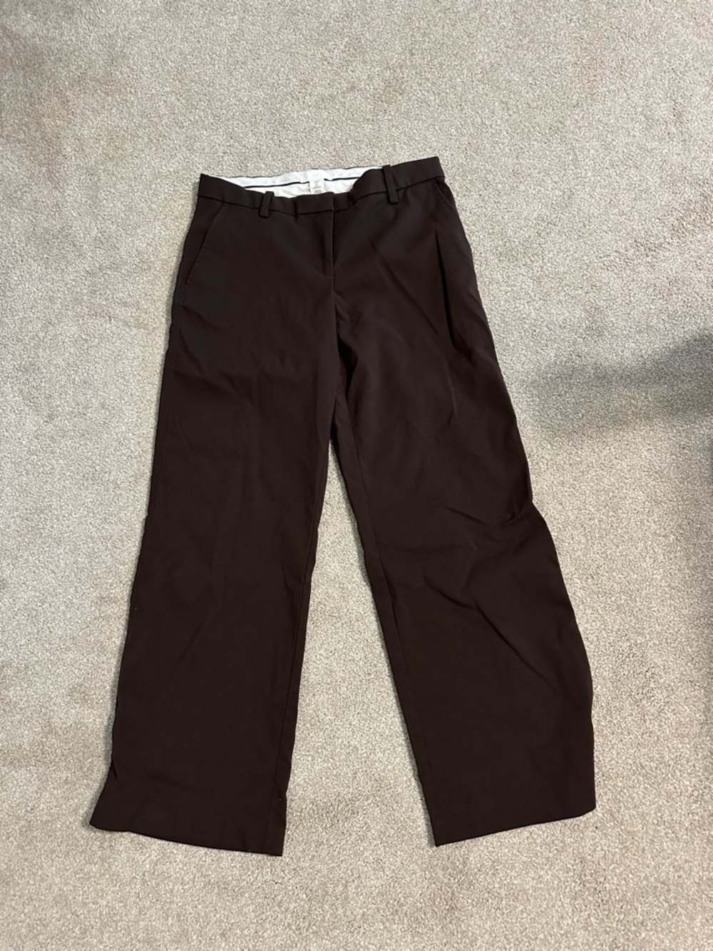 H&M Chocolate Brown Tailored Wide-Leg Pants